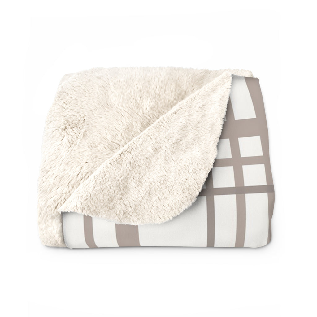 Sherpa Fleece Blanket – Faded Plaid