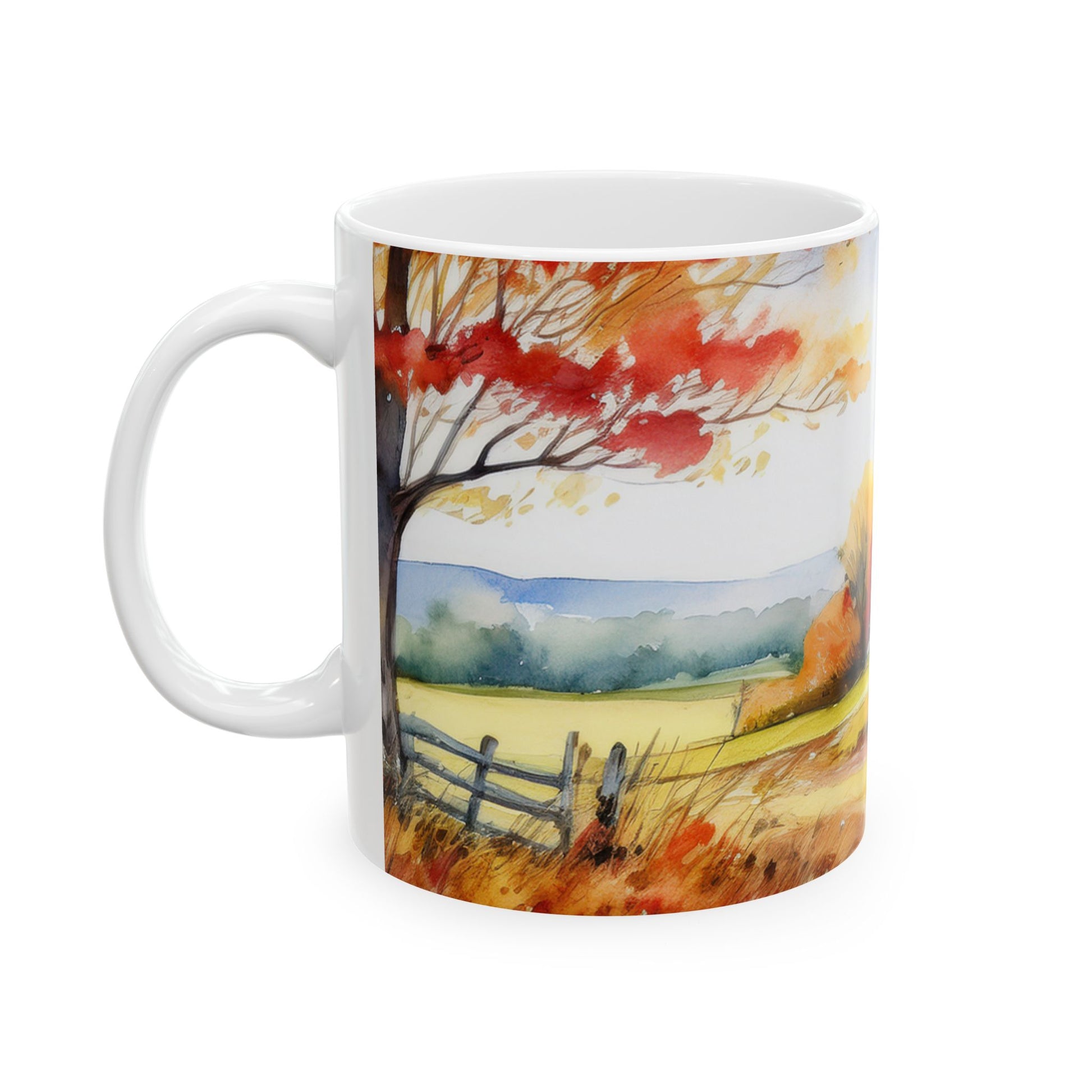 Ceramic Mug – Fall Cottage