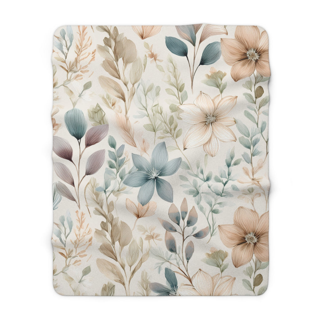 Sherpa Fleece Blanket – Cottage Garden Floral