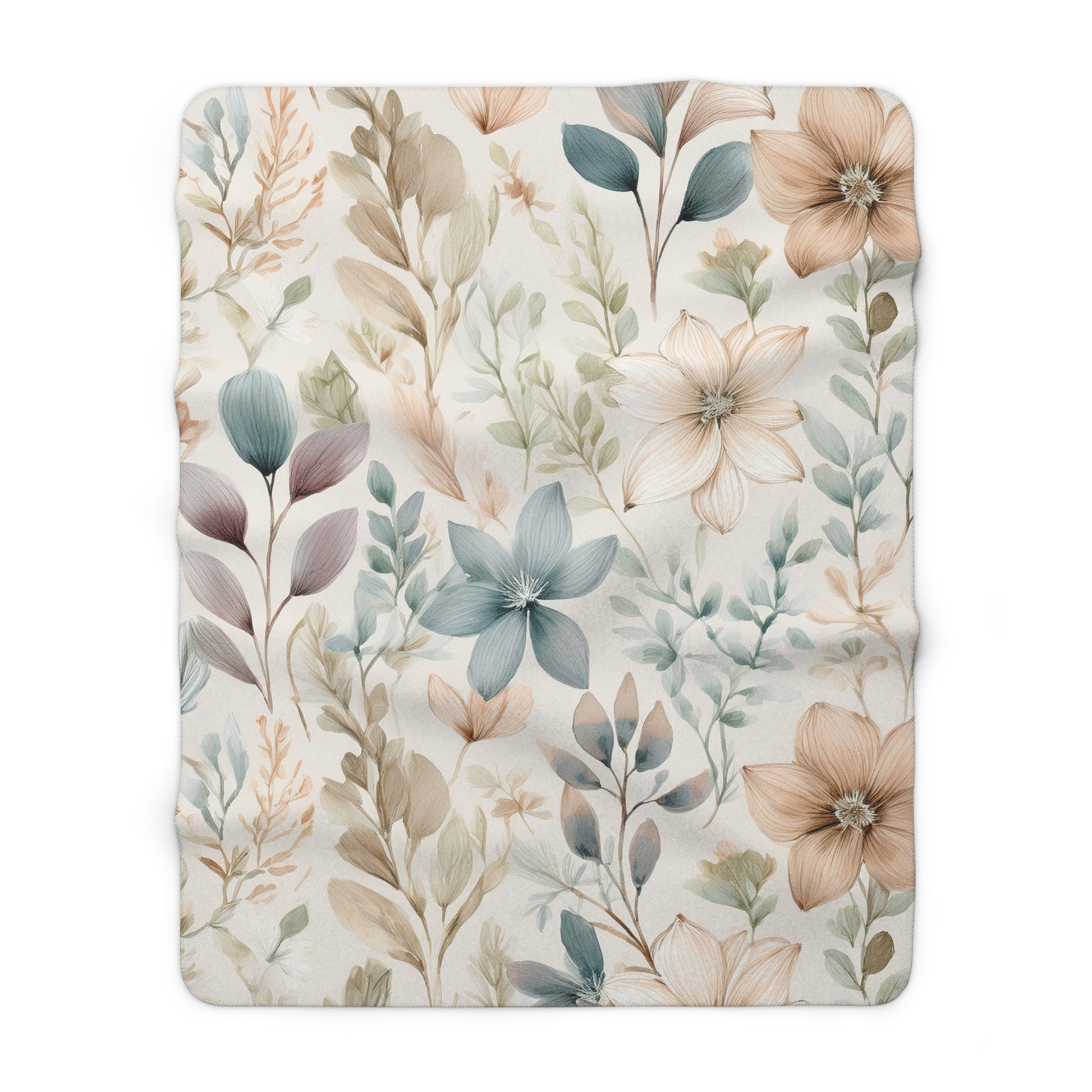 Sherpa Fleece Blanket – Cottage Garden Floral