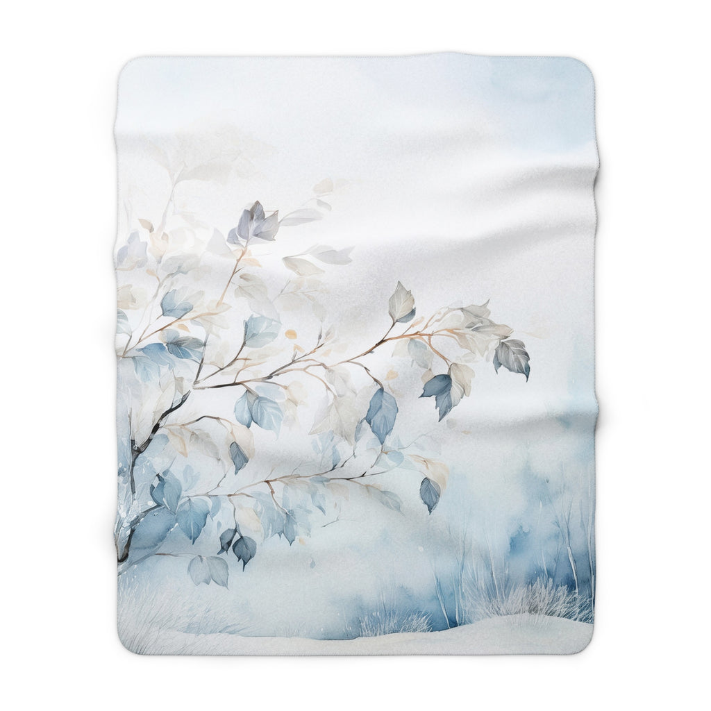 Sherpa Fleece Blanket – Frosted Birch