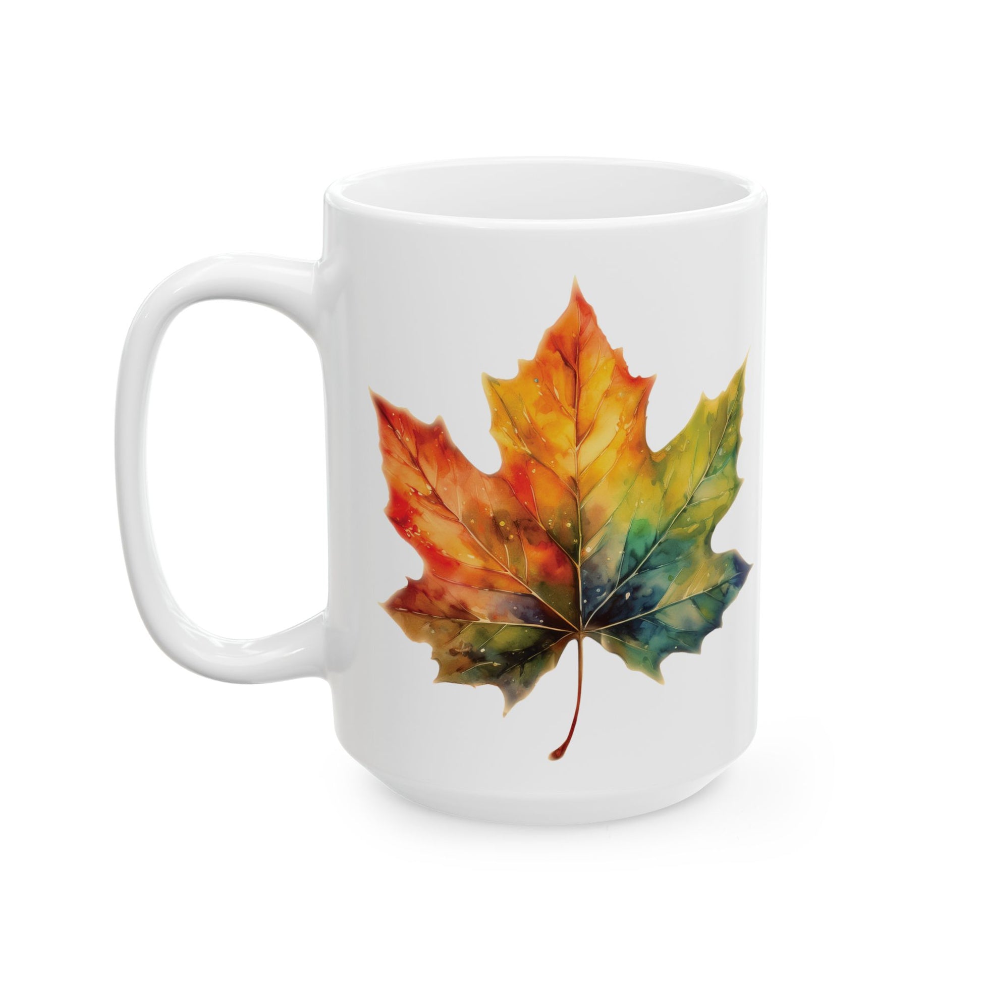 Ceramic Mug - Colorful Maple Leaf
