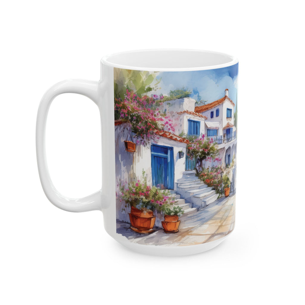 Ceramic Mug – Mediterranean Coastal View