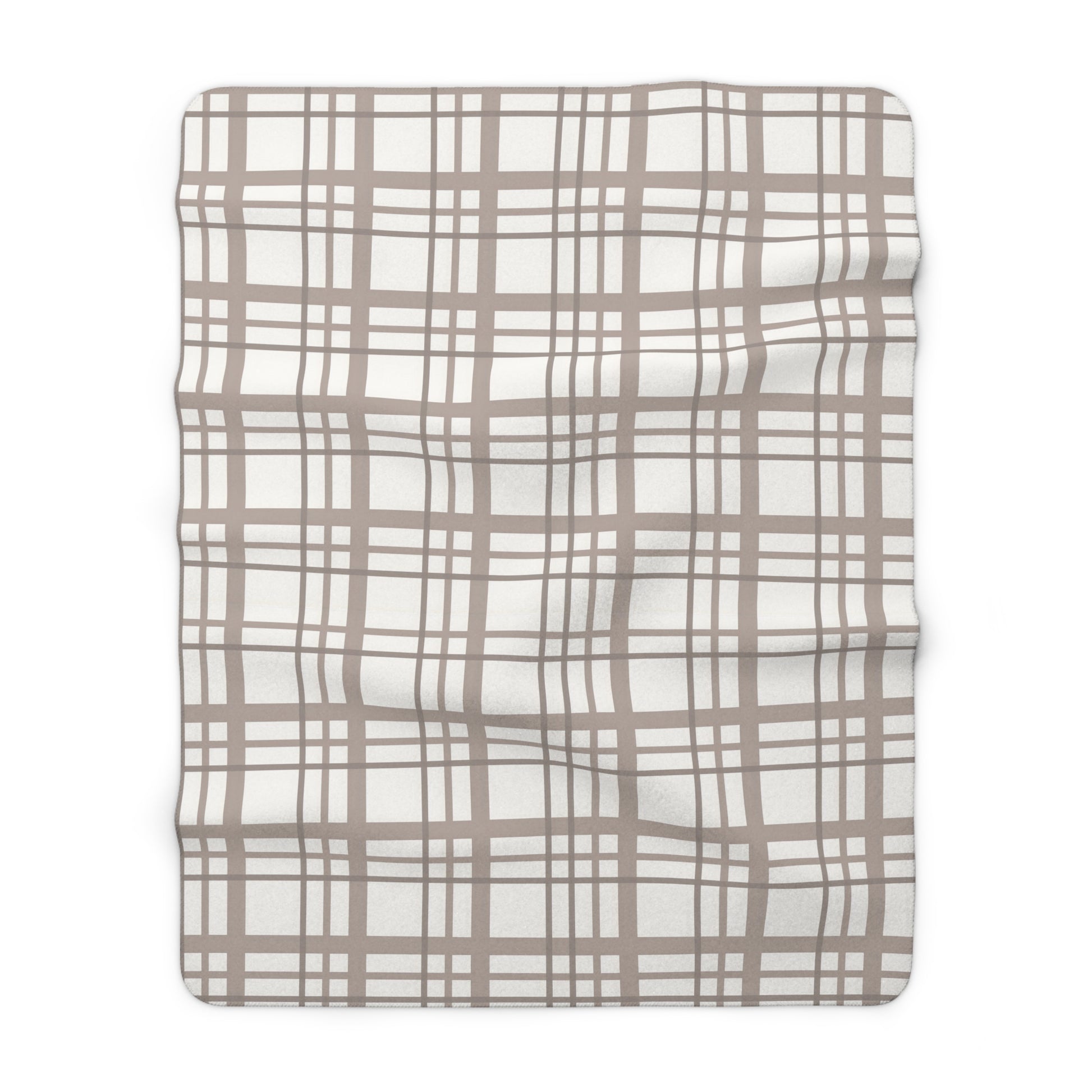 Sherpa Fleece Blanket – Faded Plaid