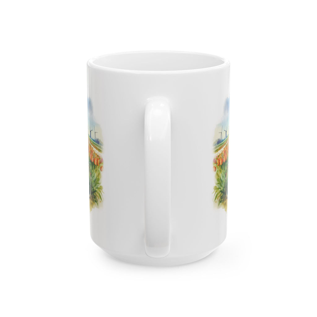 Ceramic Mug – Netherlands Tulips & Windmills