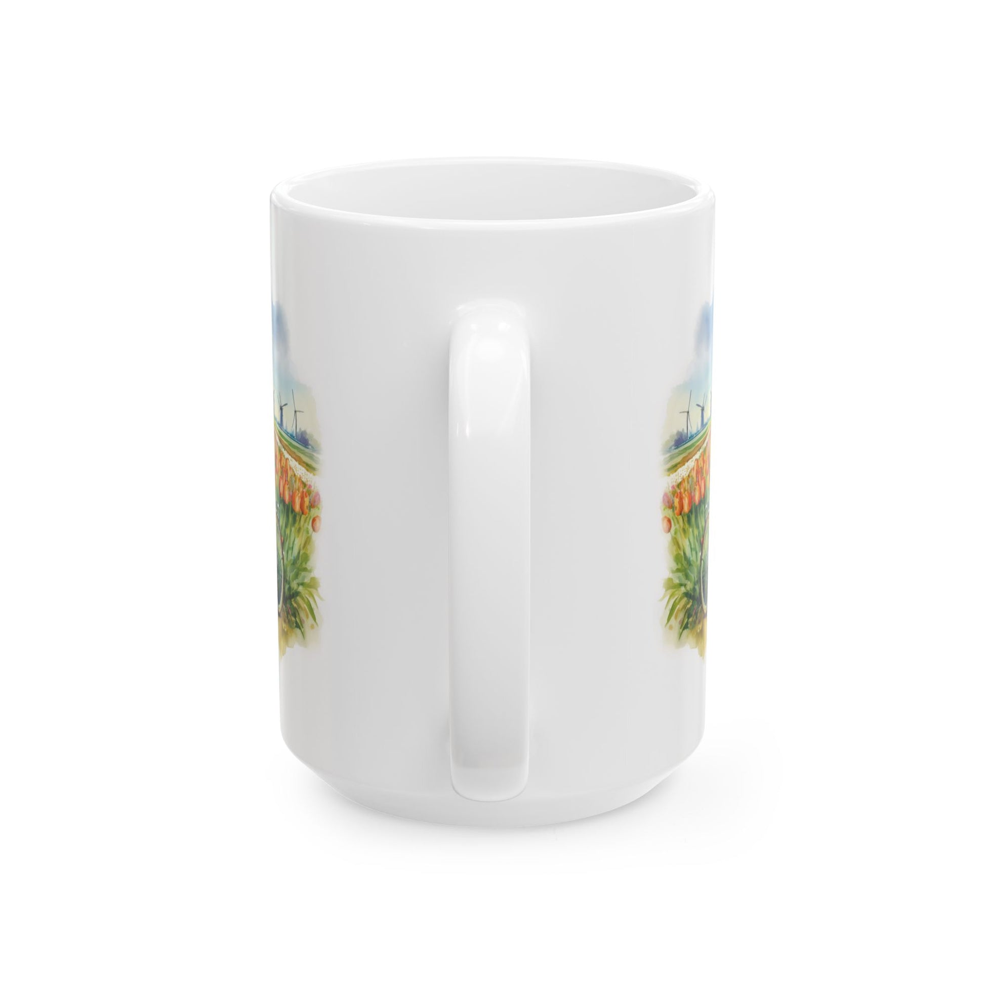 Ceramic Mug – Netherlands Tulips & Windmills