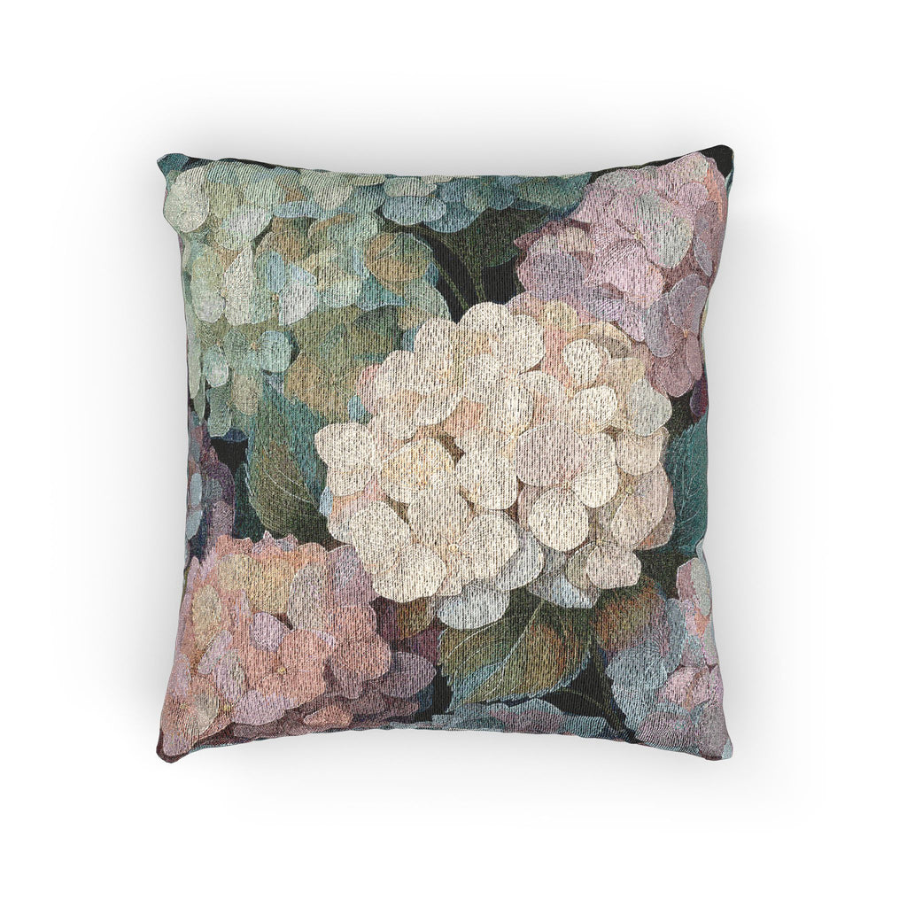 Woven Pillow - Colorful Hydrangeas