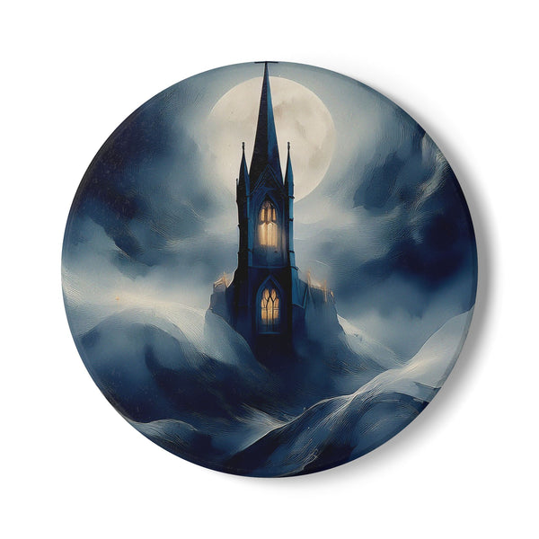 Ceramic coaster – Midnight Belfry by Kjuut Design