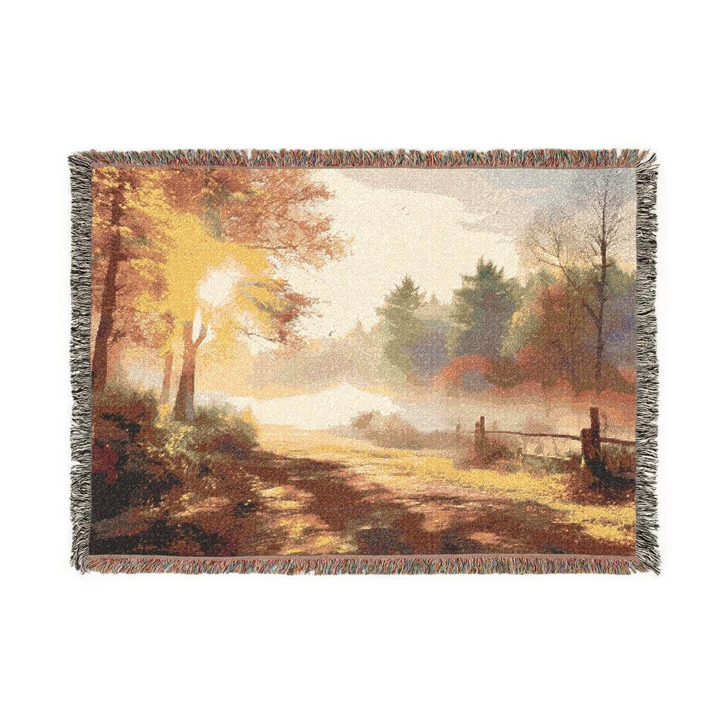 Woven Blanket – Autumn Sunrise Mist