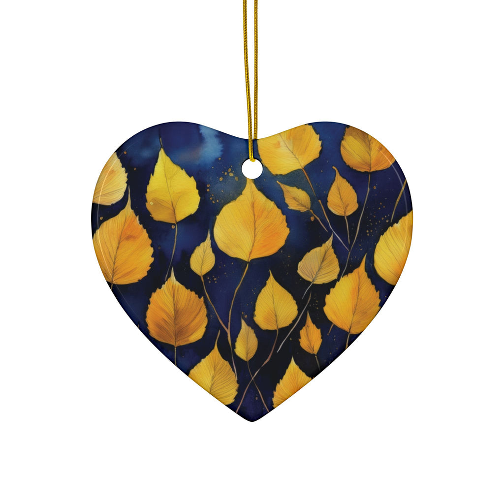 Ceramic Ornament – Aspen Leaves