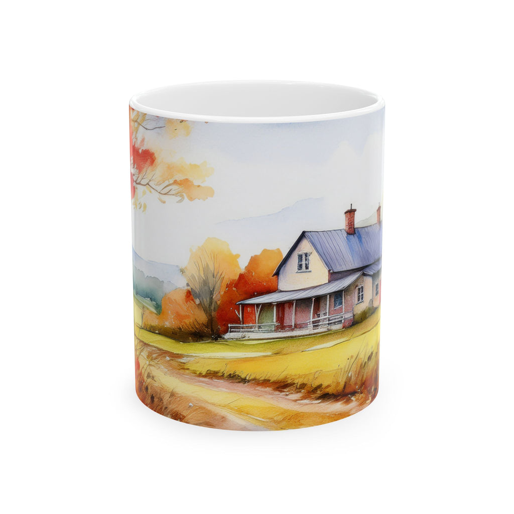 Ceramic Mug – Fall Cottage
