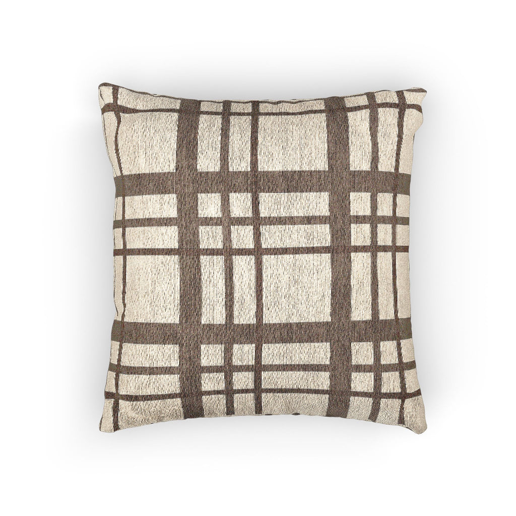 Woven Pillow – Timeless Beige Plaid
