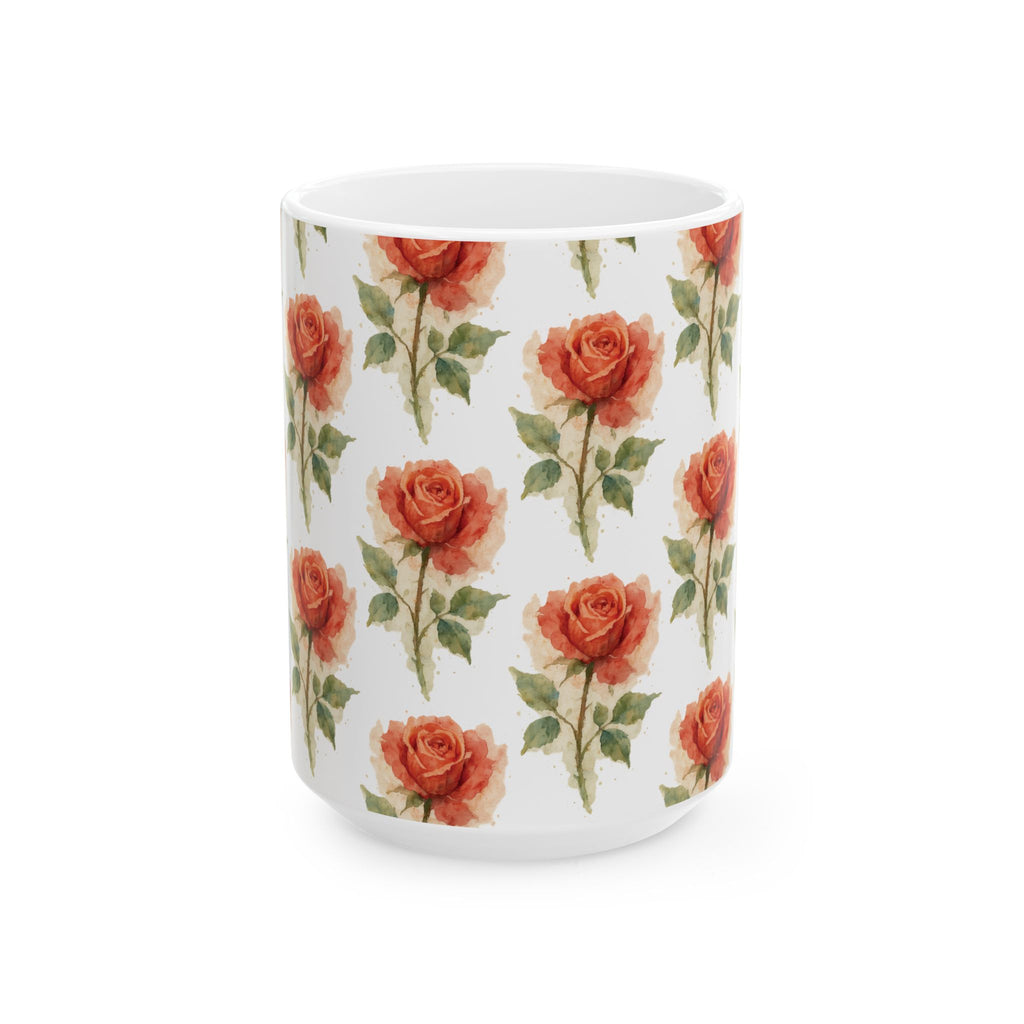 Ceramic Mug - Rust Roses