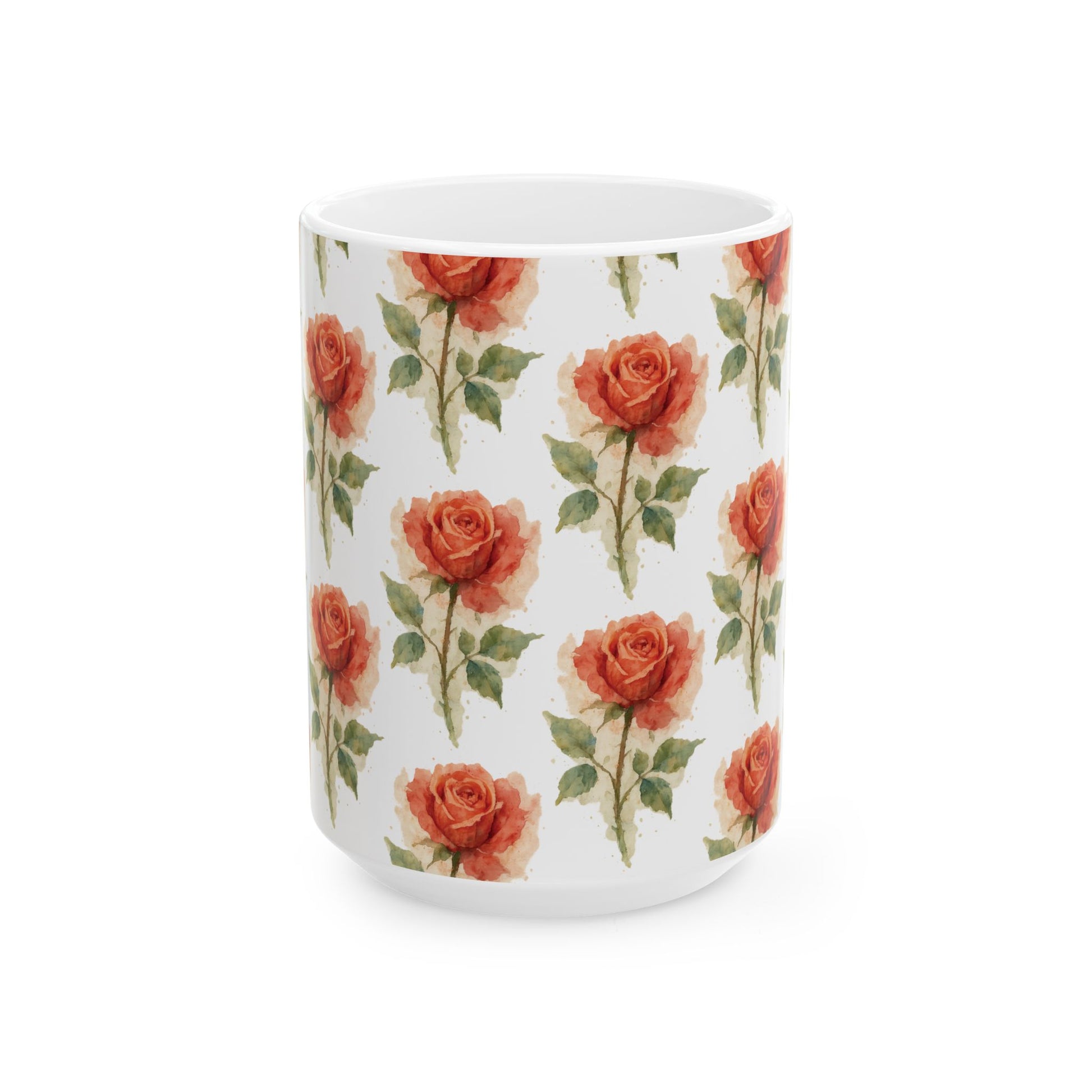 Ceramic Mug - Rust Roses