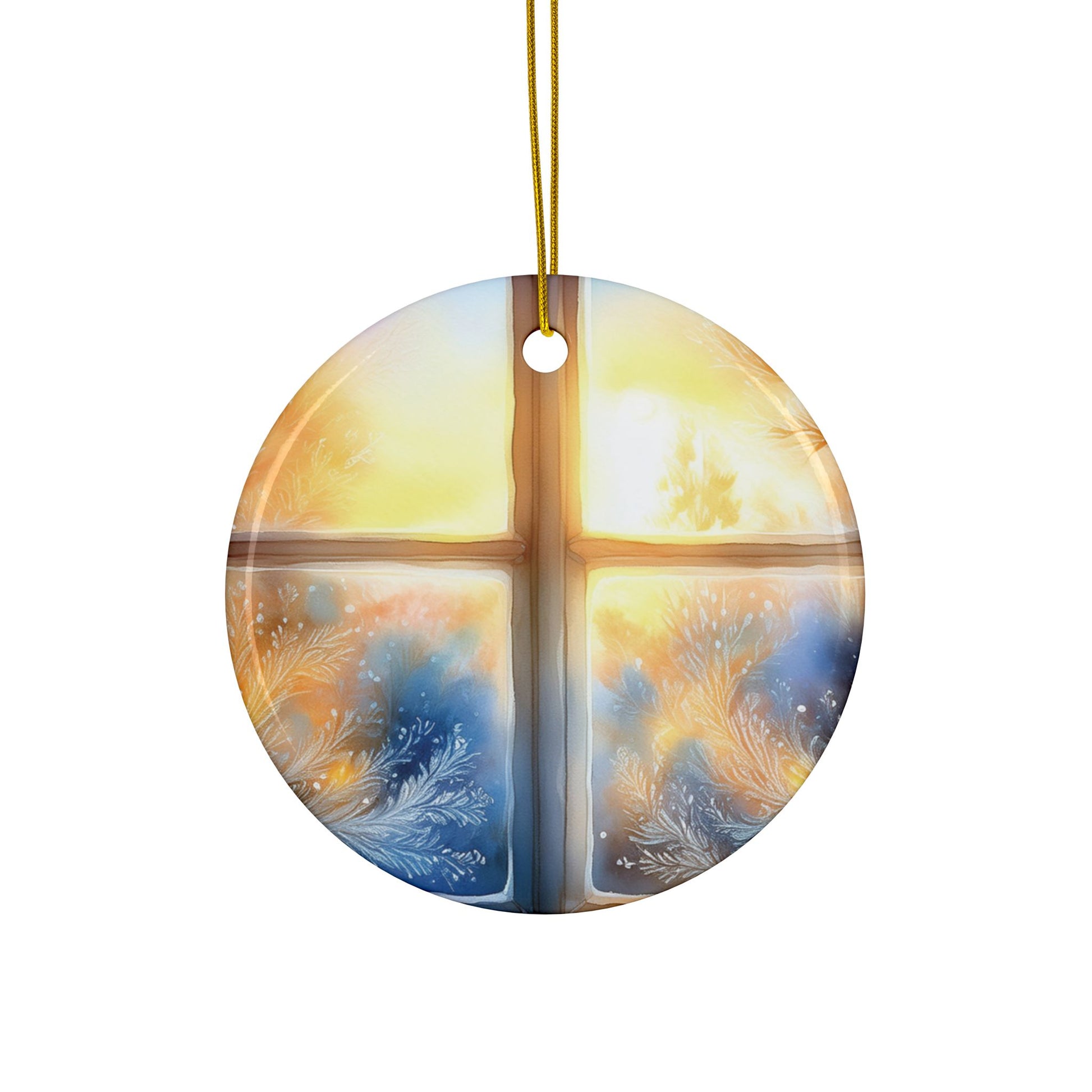 Ceramic Ornament – Peaceful Light & Holiday Blessing