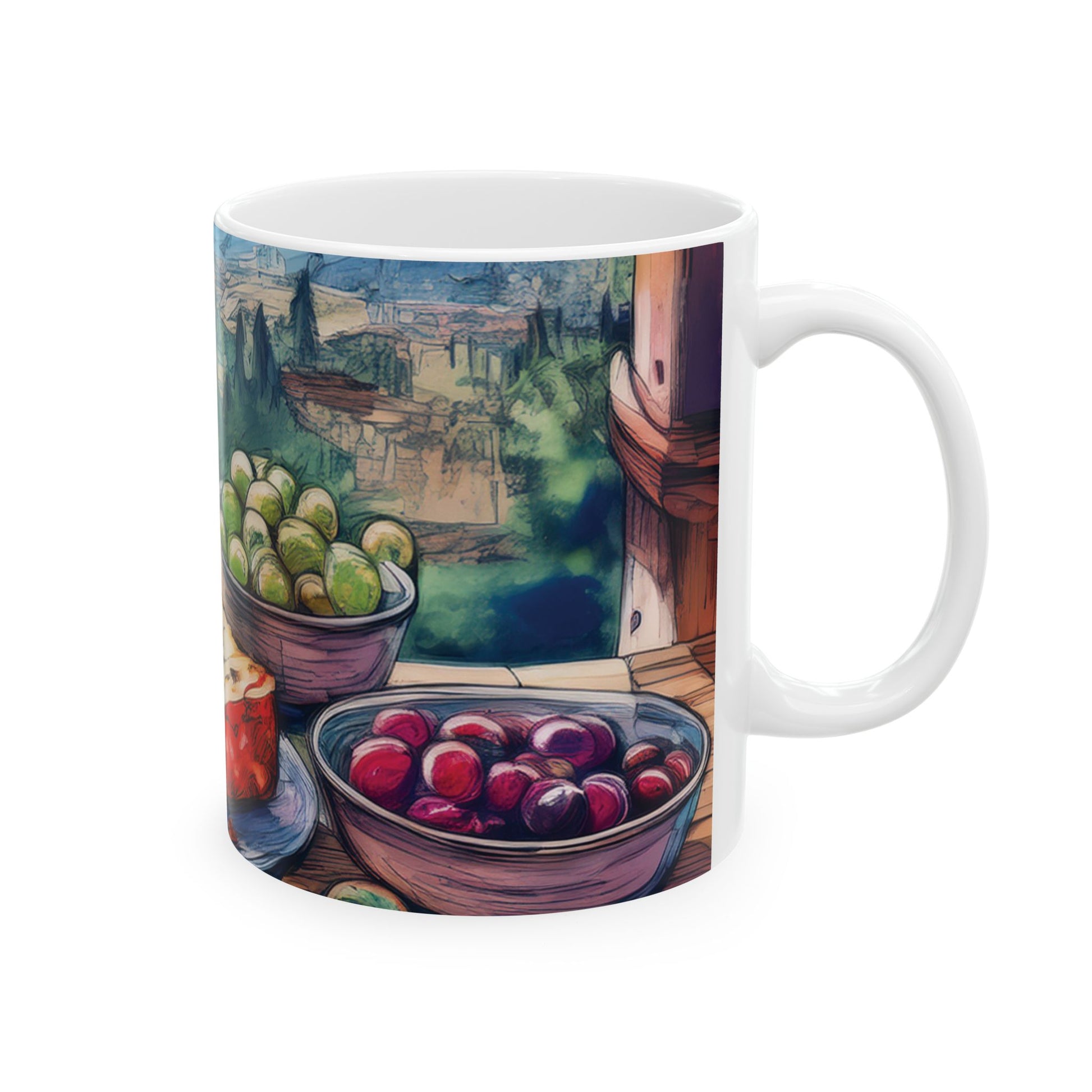 Ceramic Mug- Mediterranean Table