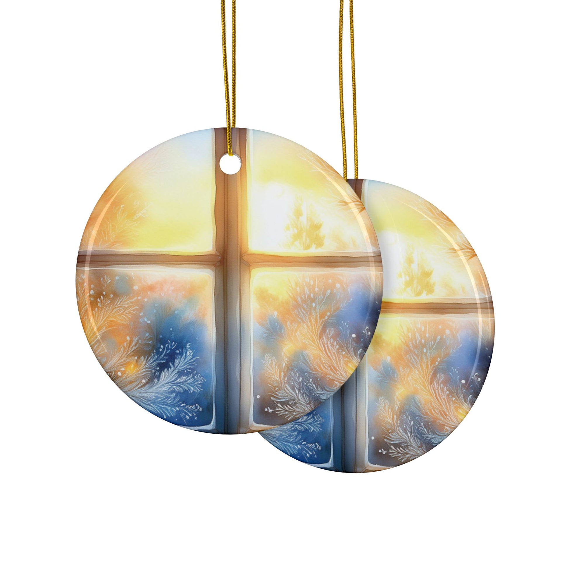 Ceramic Ornament – Peaceful Light & Holiday Blessing