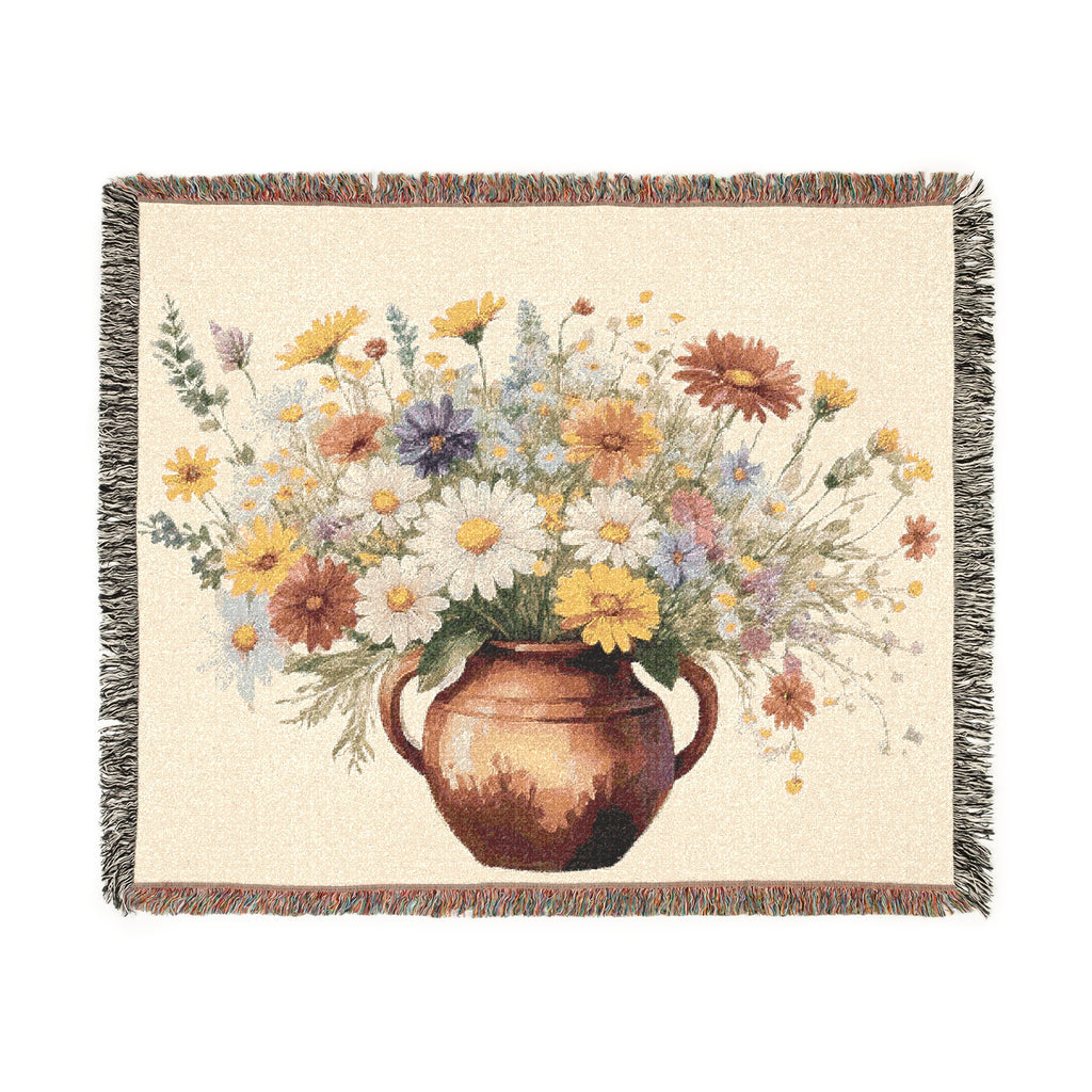 Woven Blanket - Wildflower Vase