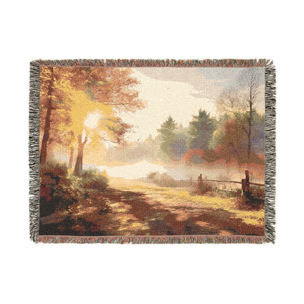 Woven Blanket – Autumn Sunrise Mist