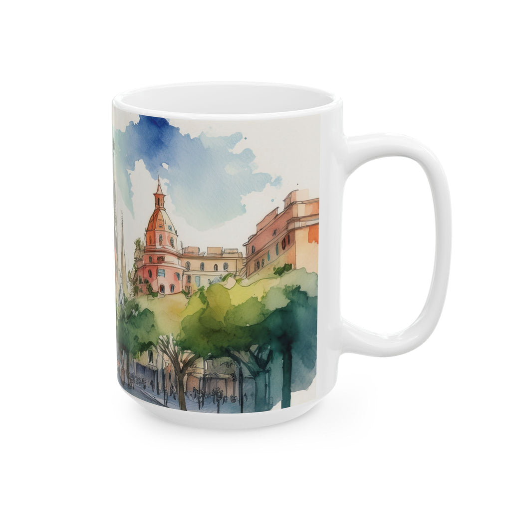 Ceramic Mug – Barcelona Cityscape
