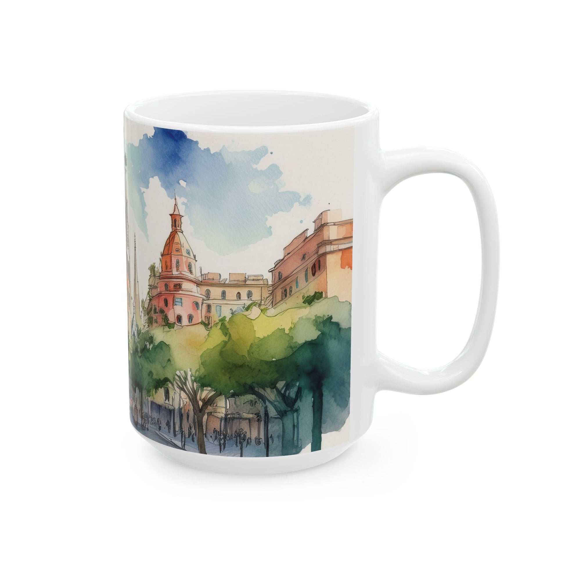 Ceramic Mug – Barcelona Cityscape