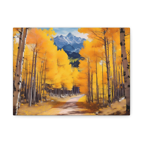 Canvas Wall Art - Fall Aspen Trees