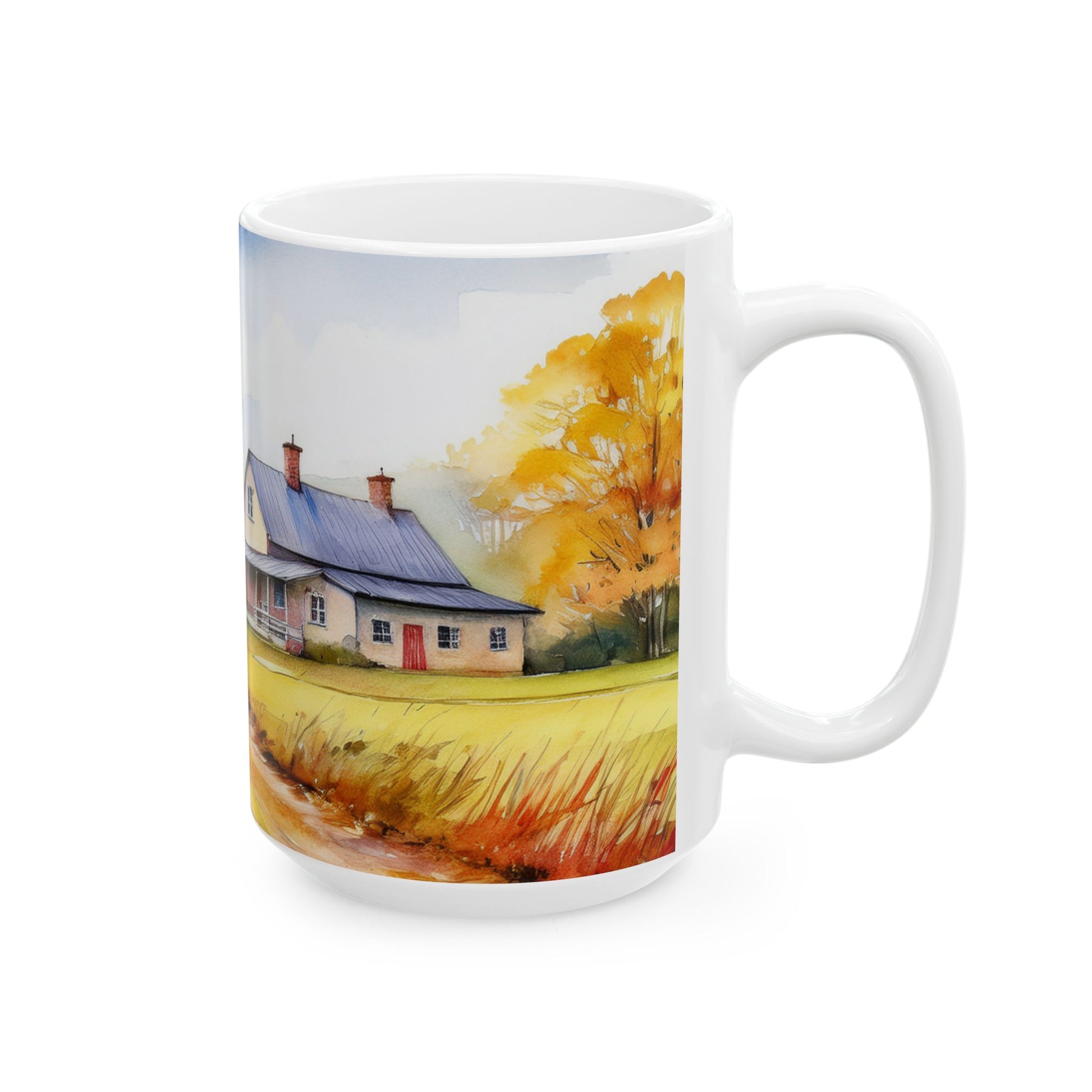 Ceramic Mug – Fall Cottage