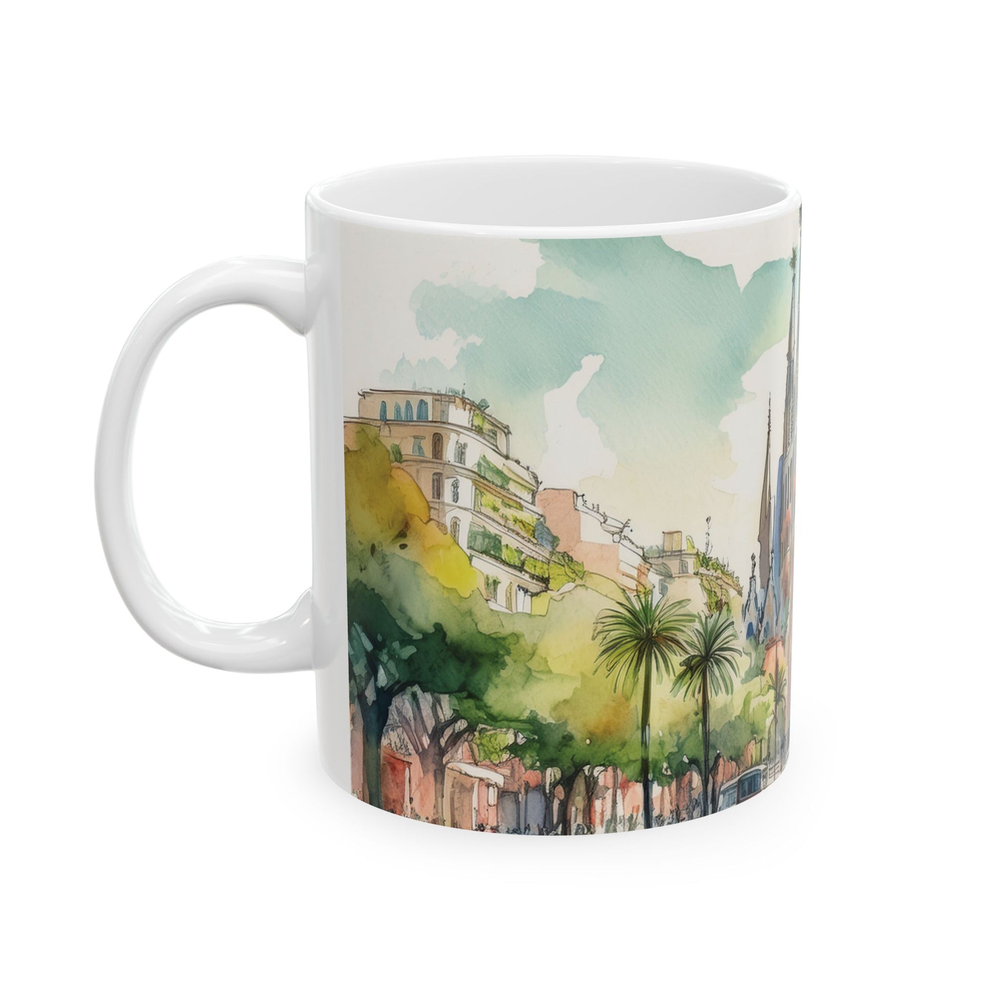 Ceramic Mug – Barcelona Cityscape