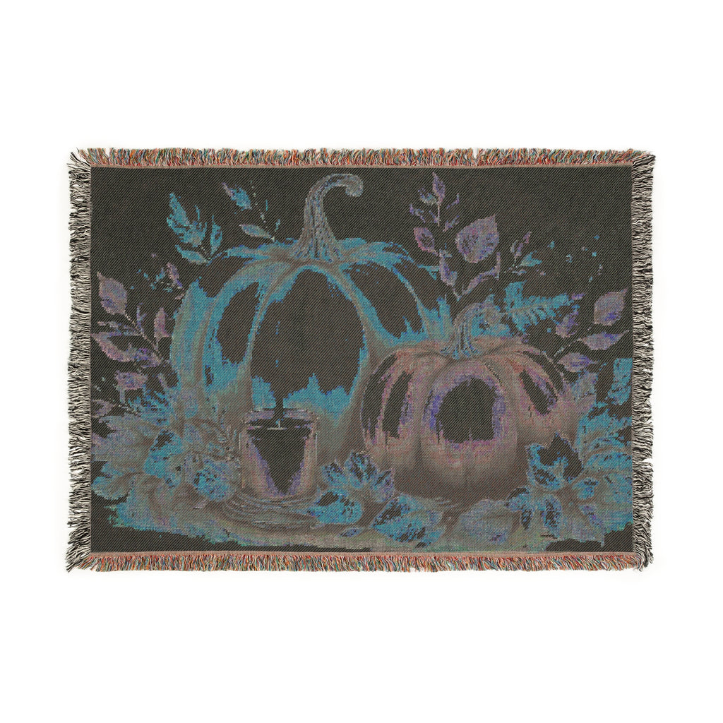 Woven Blanket – Pumpkin Candle Glow