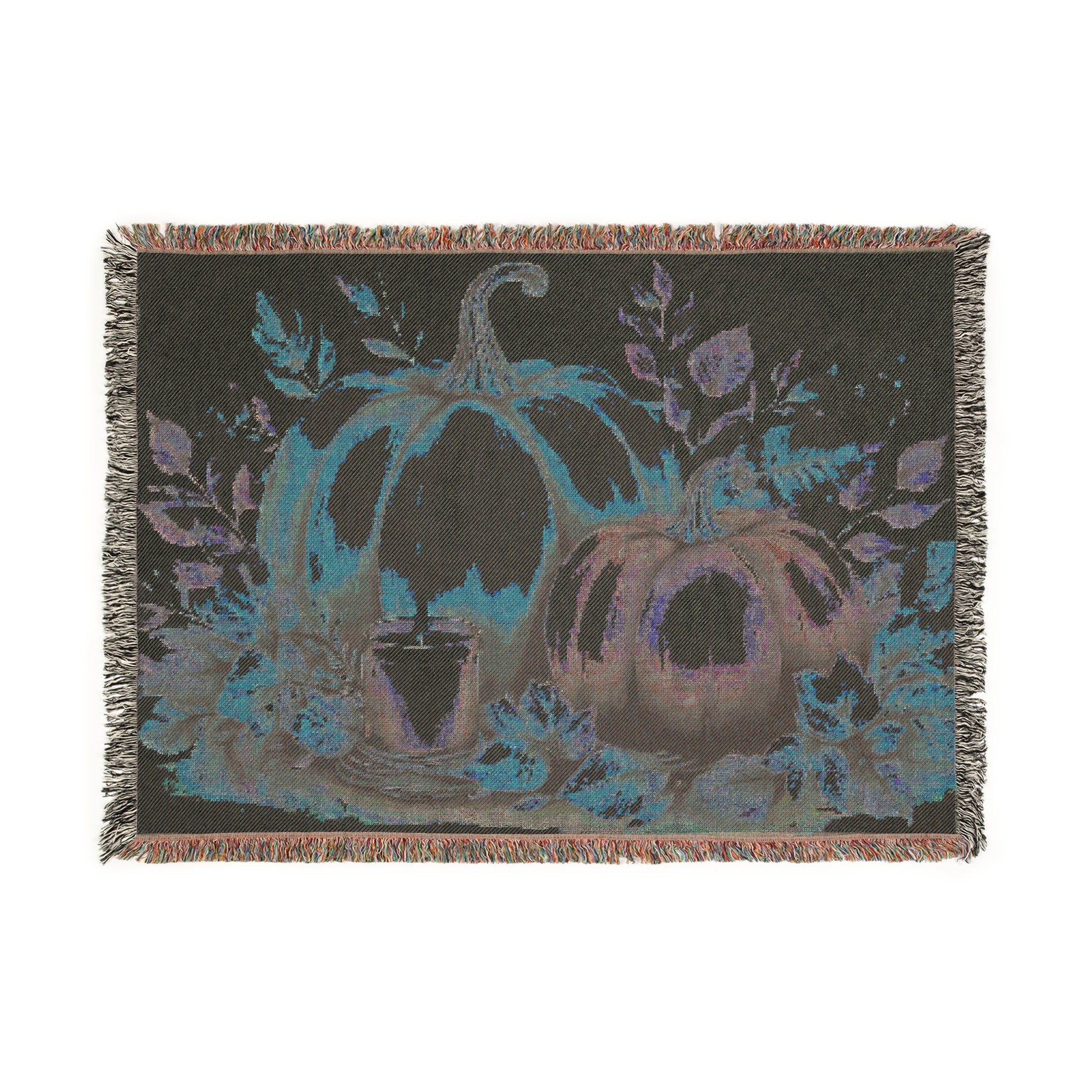 Woven Blanket – Pumpkin Candle Glow