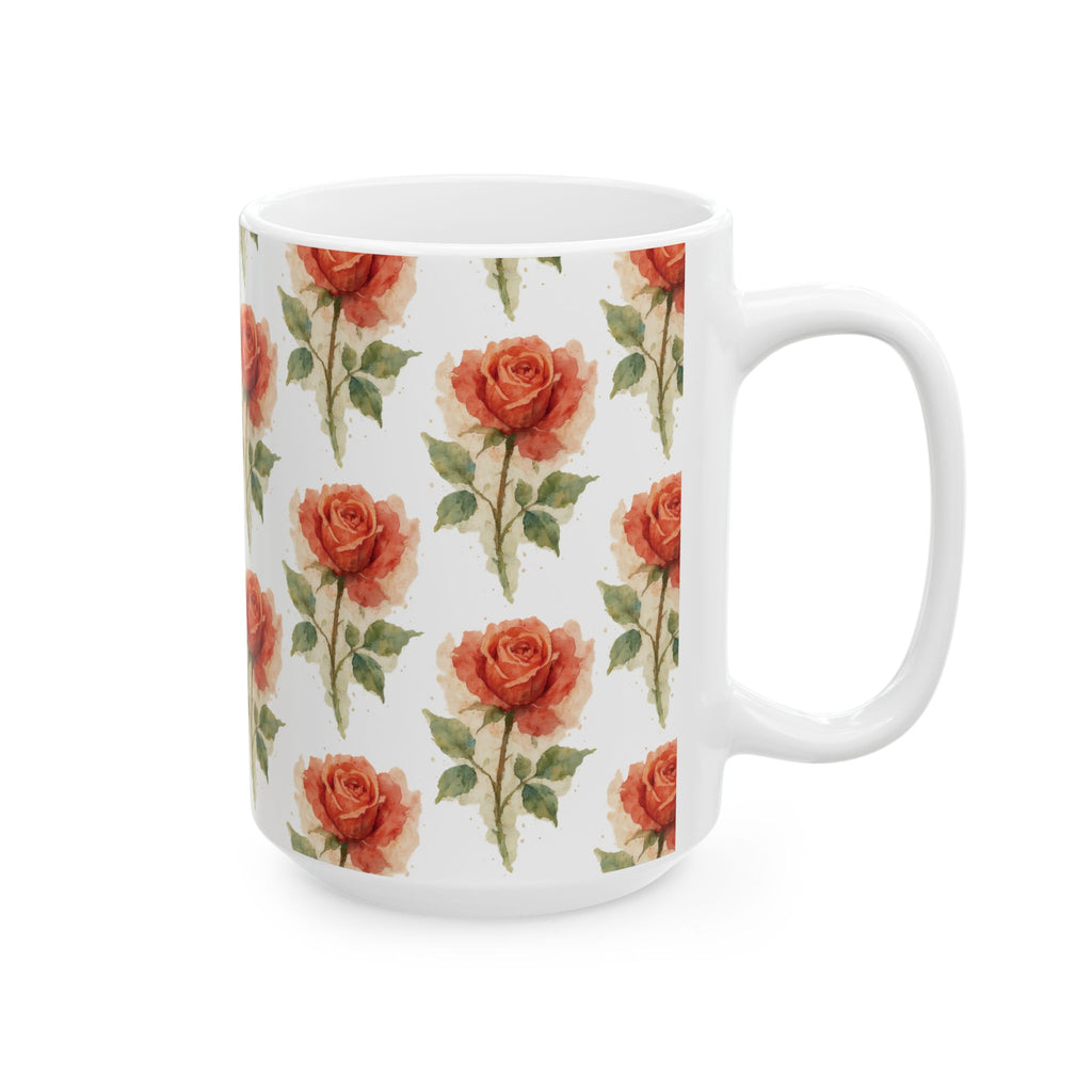 Ceramic Mug - Rust Roses