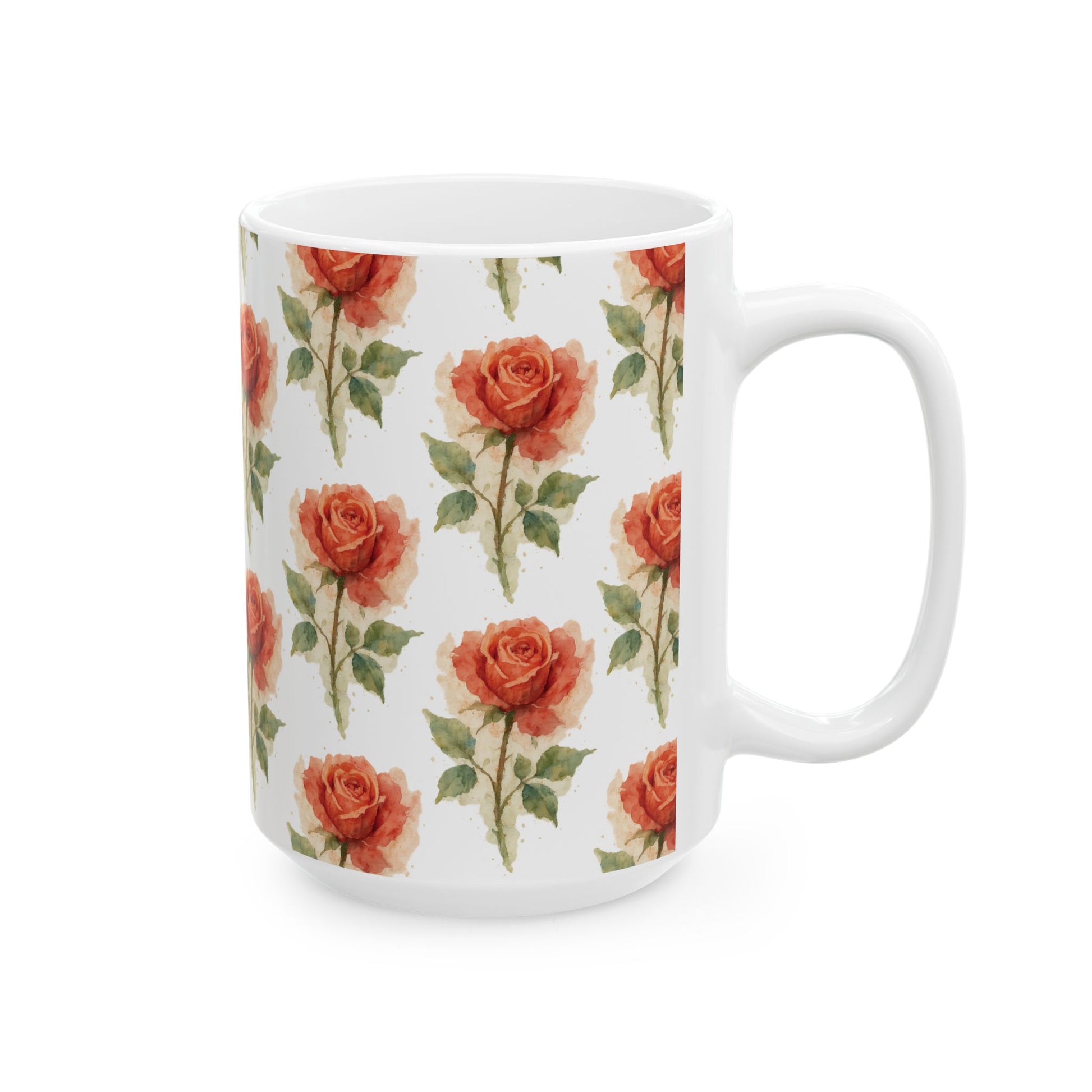 Ceramic Mug - Rust Roses