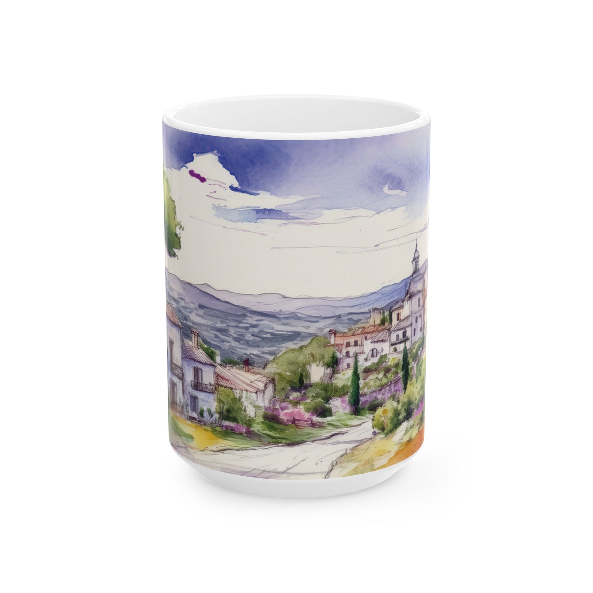Ceramic Mug – Mediterranean Hilltop