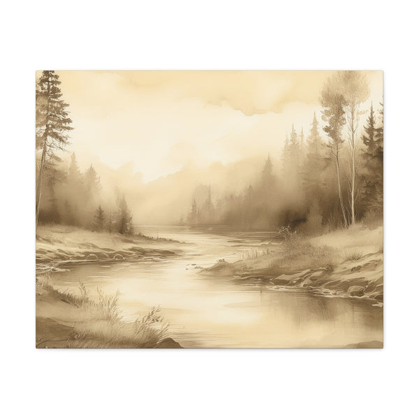 Canvas Wall Art – Tranquil River Morning