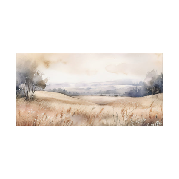 Canvas Wall Art – Soft Meadow Landscape 60×30 in
