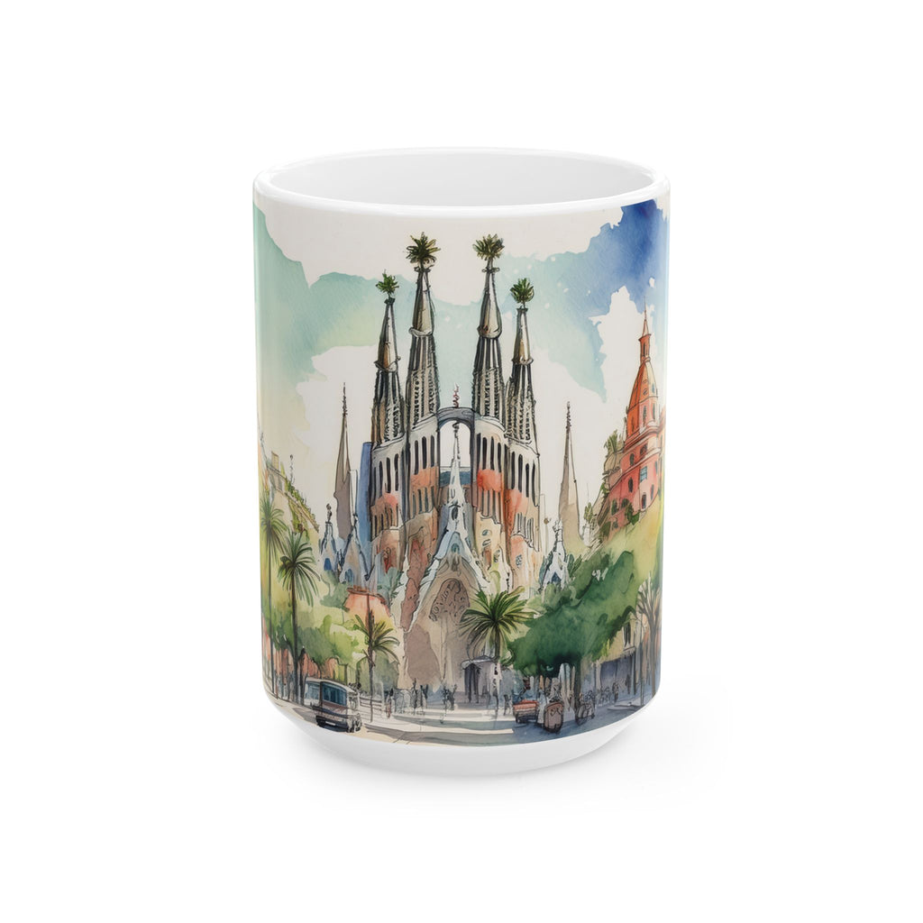 Ceramic Mug – Barcelona Cityscape