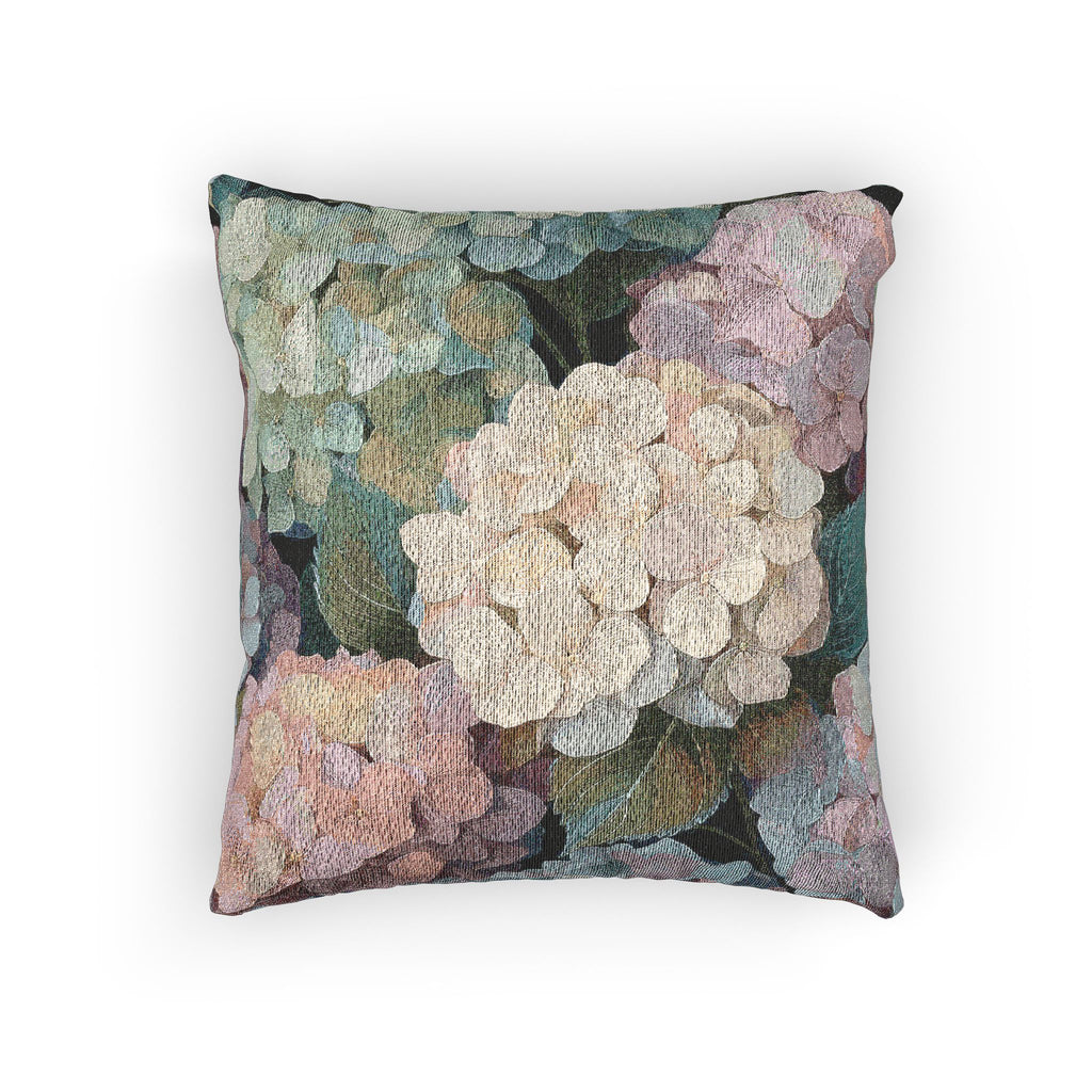 Woven Pillow - Colorful Hydrangeas