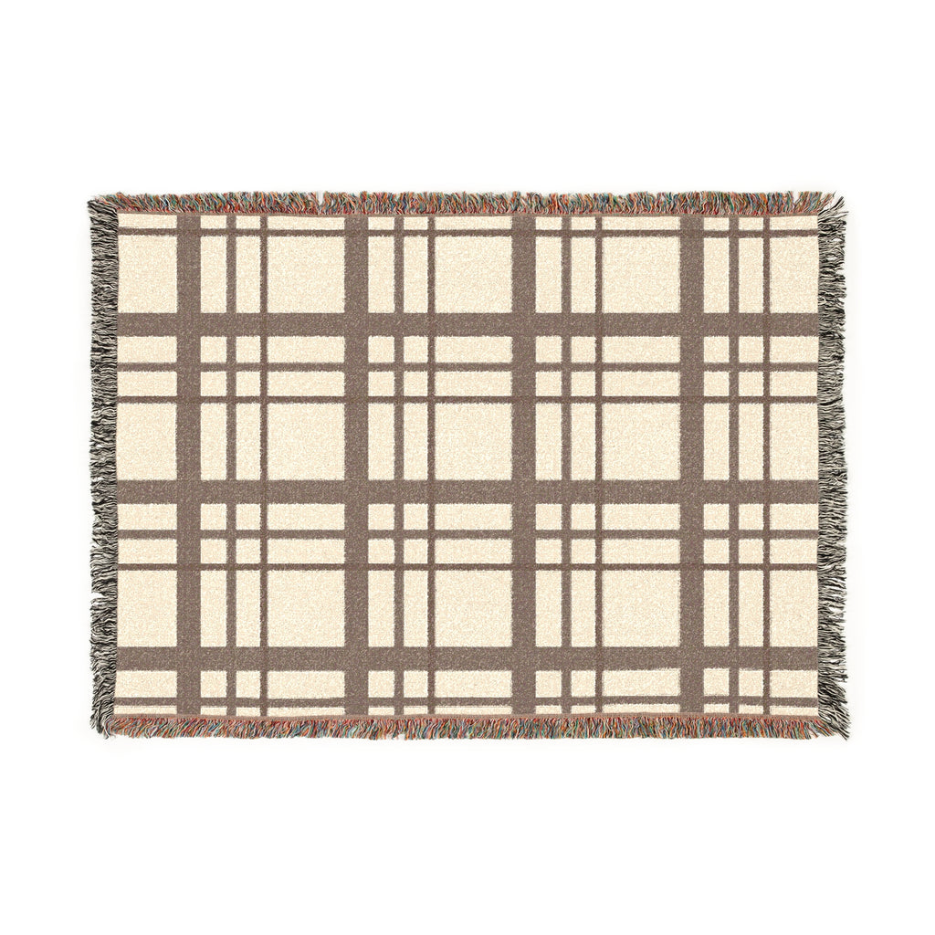 Woven Blanket – Timeless Beige Plaid