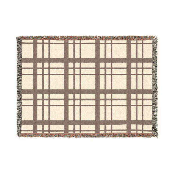 Woven Blanket – Timeless Beige Plaid