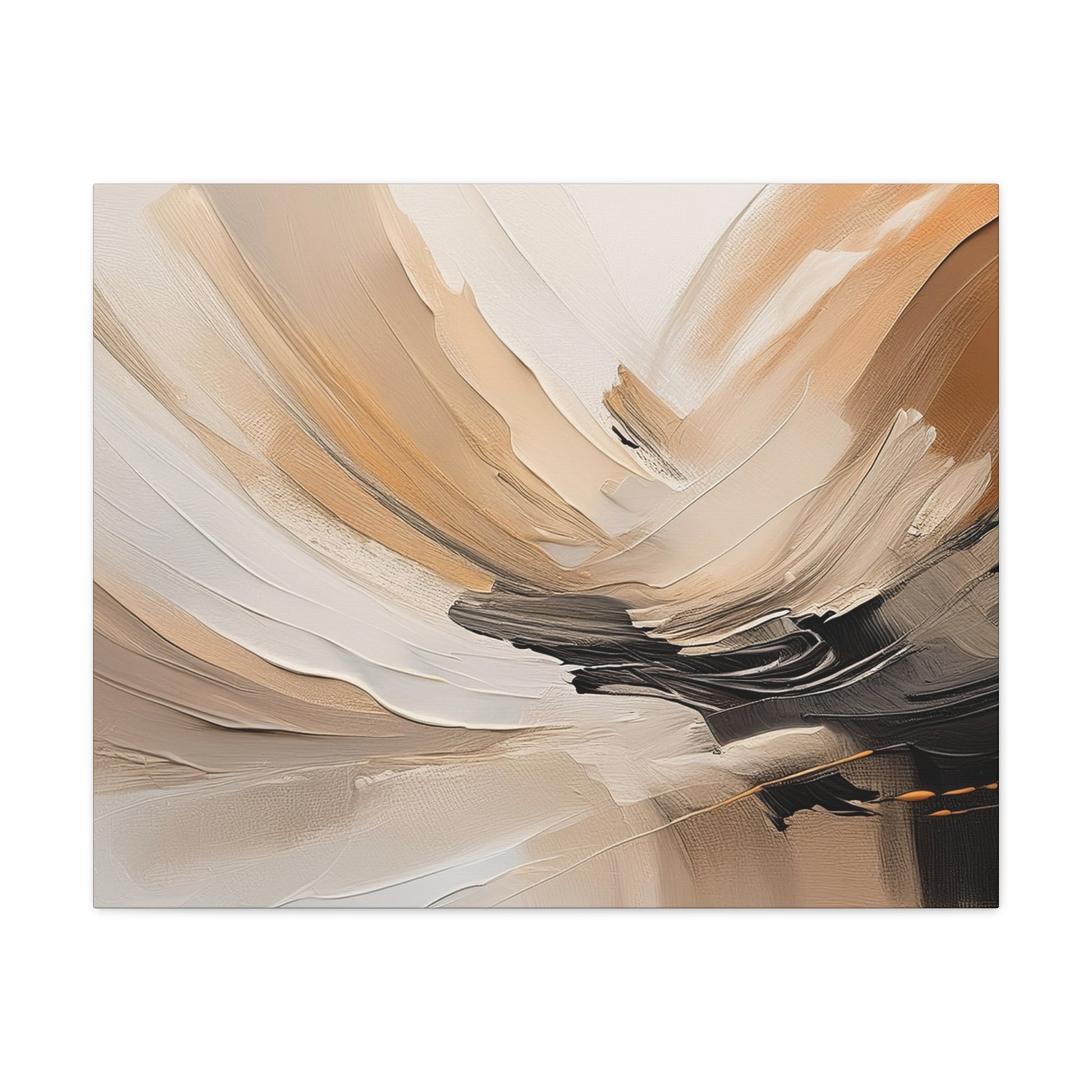 Canvas Wall Art – Flowing Beige Abstraction