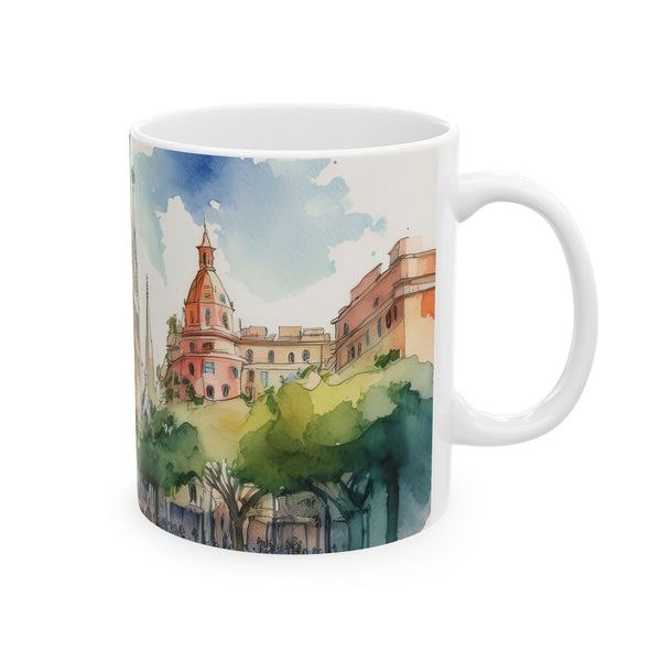 Ceramic Mug – Barcelona Cityscape