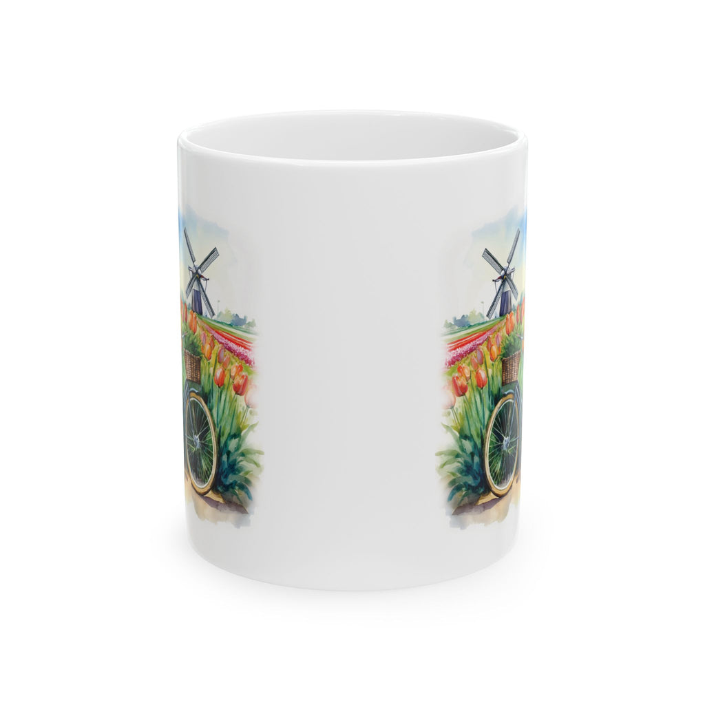 Ceramic Mug – Netherlands Tulips & Windmills