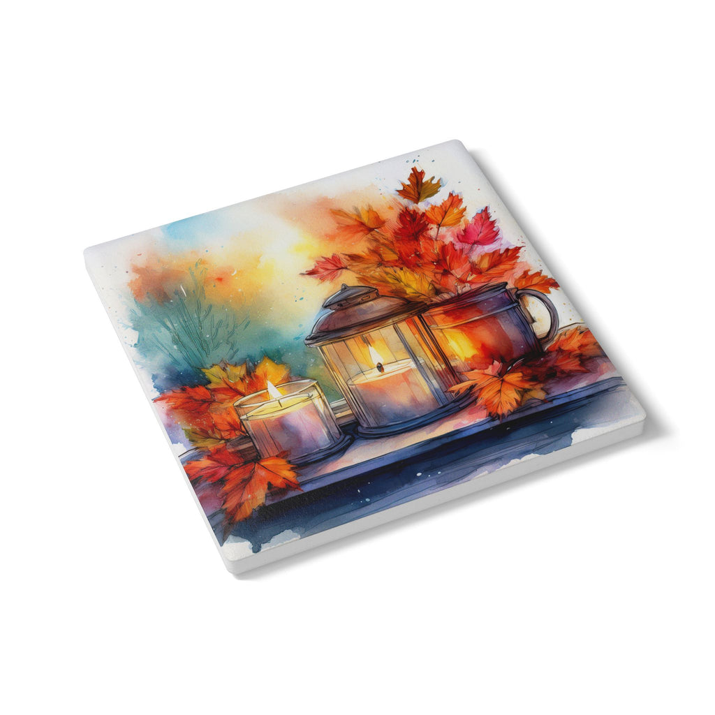 Ceramic Coaster – Candlelight Lantern
