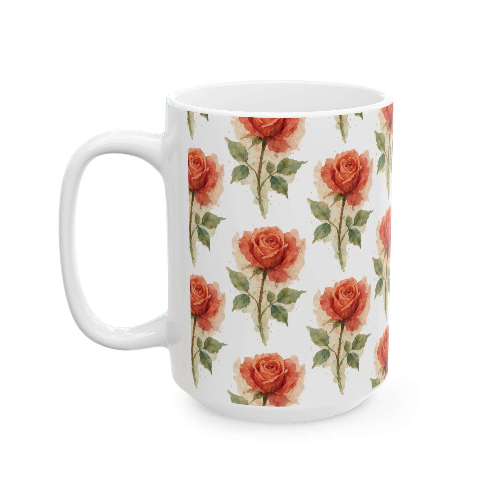 Ceramic Mug - Rust Roses