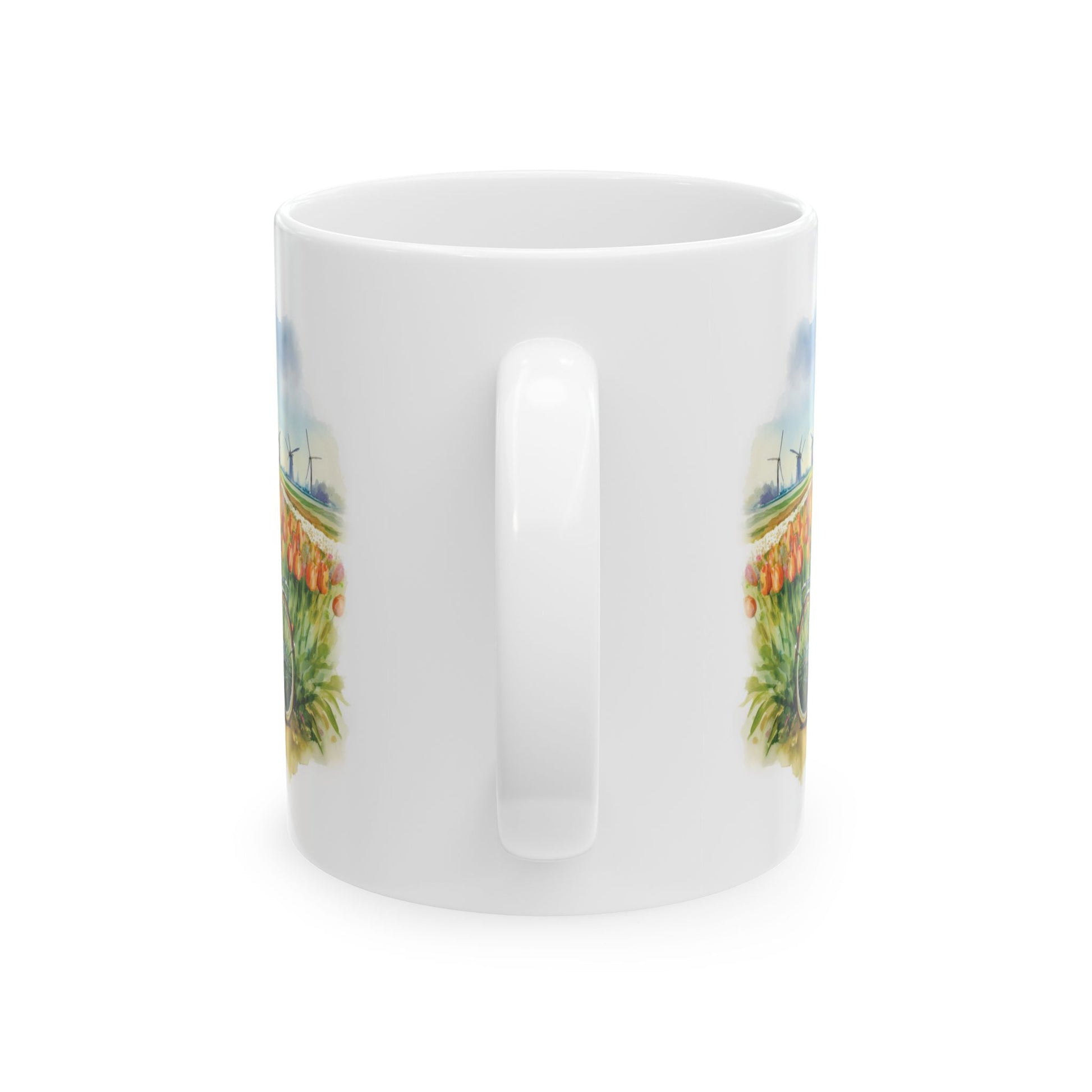 Ceramic Mug – Netherlands Tulips & Windmills