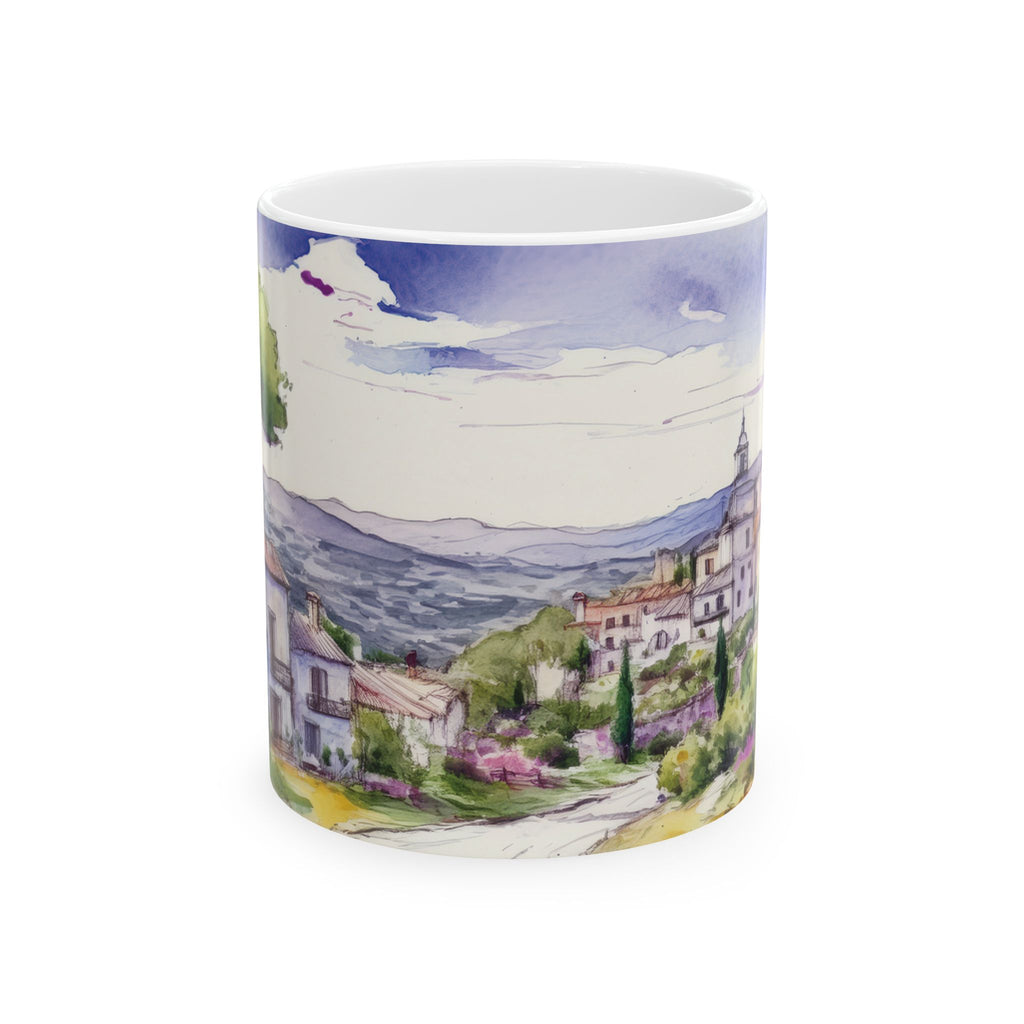 Ceramic Mug – Mediterranean Hilltop