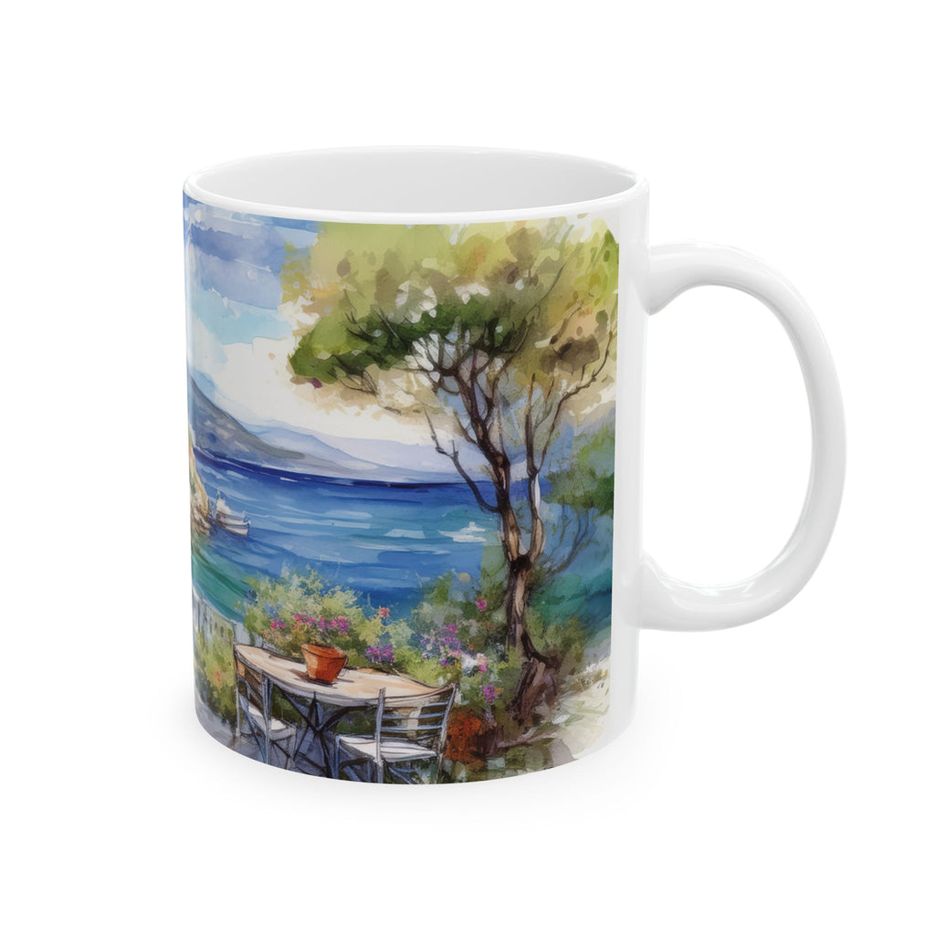 Ceramic Mug – Mediterranean Coastal View