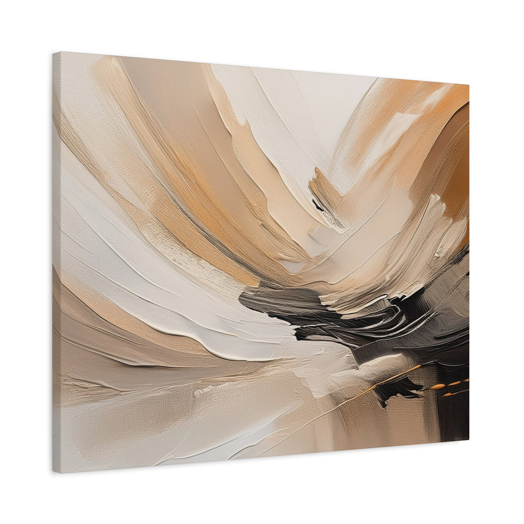 Canvas Wall Art – Flowing Beige Abstraction