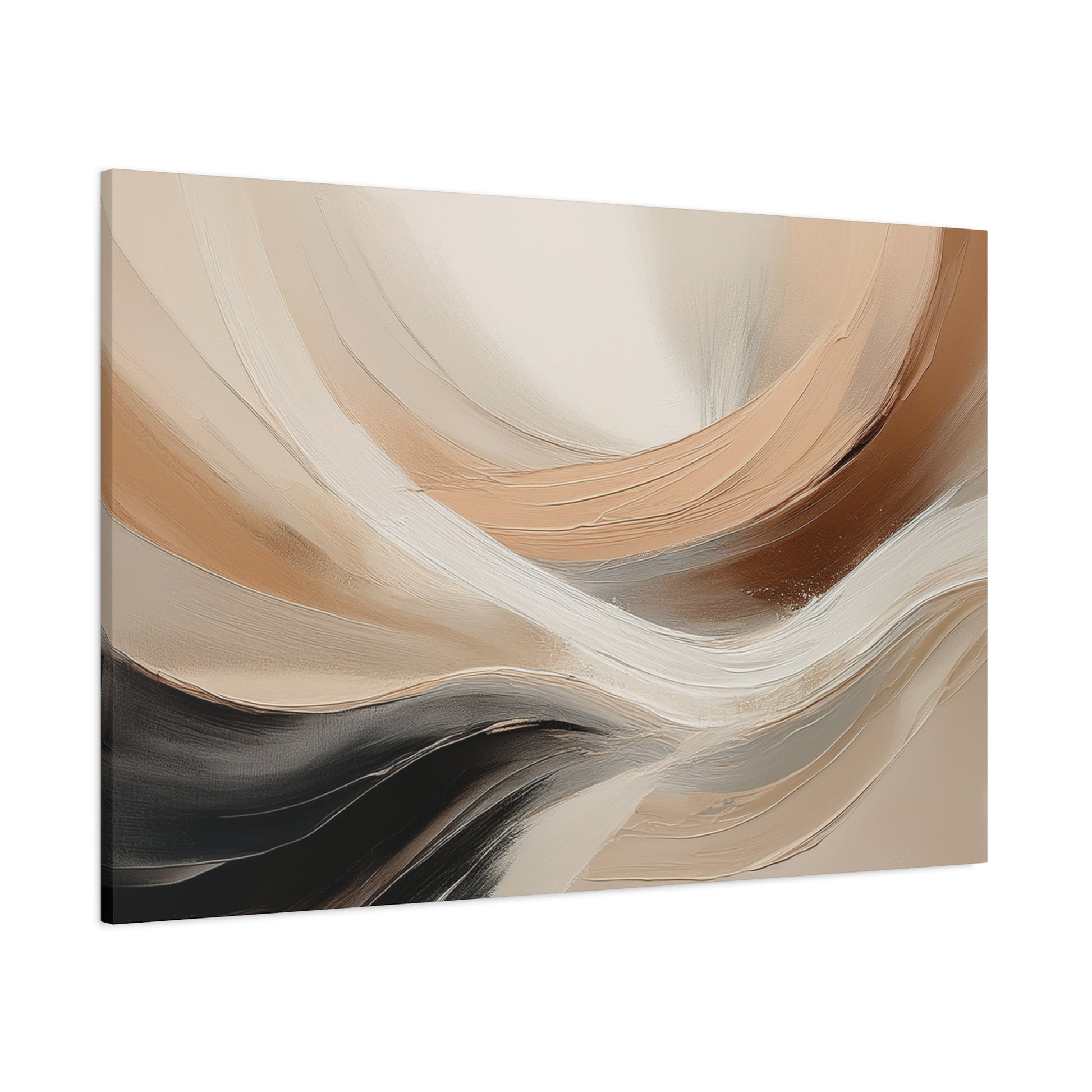 Canvas Wall Art – Modern Beige Waves