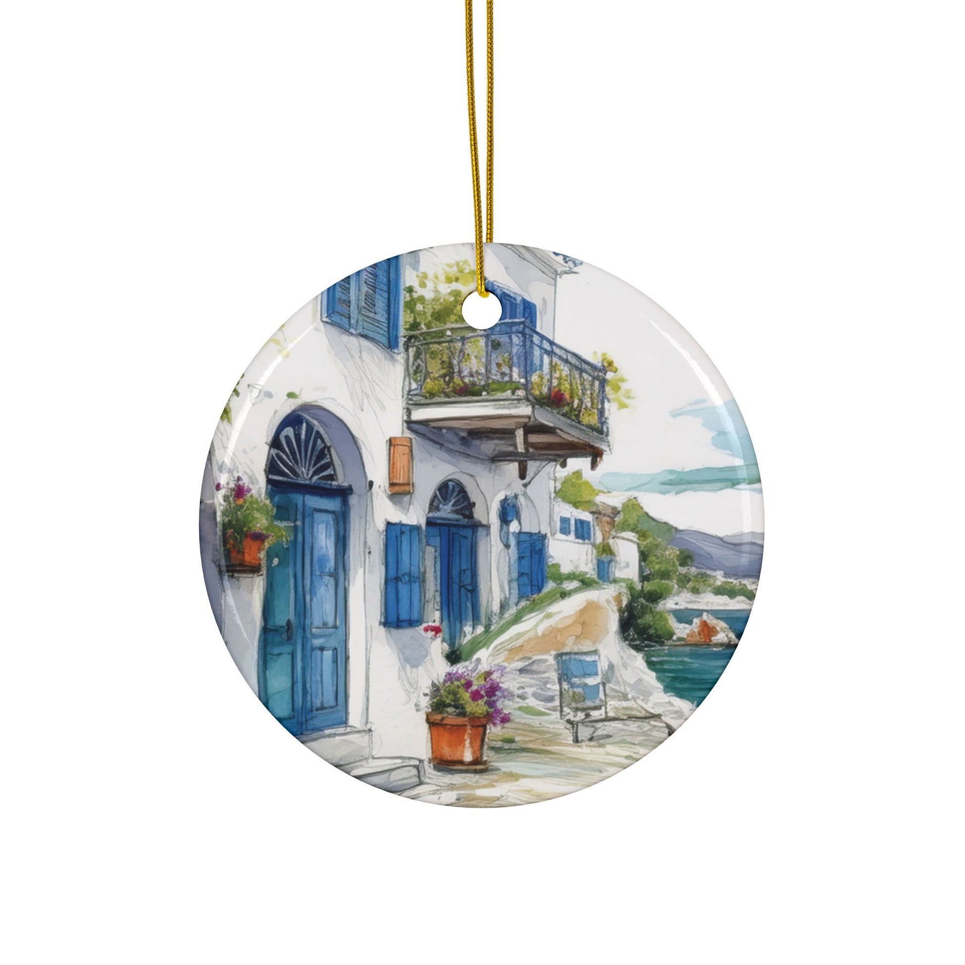 Ceramic Ornament – Mediterranean House